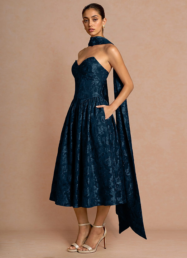 Elspeth Navy Midi Dress image1
