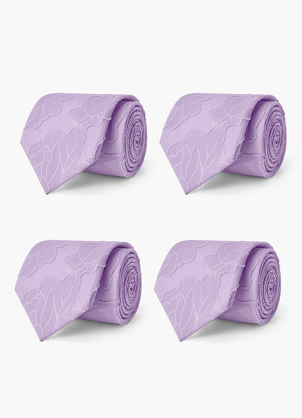 front Set van 4 brede stropdassen met bloemenprint en burnout-effect