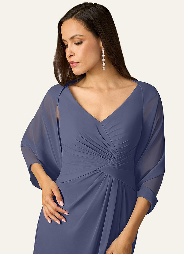 front Azazie Matching Color Sarah Chiffon Wrap