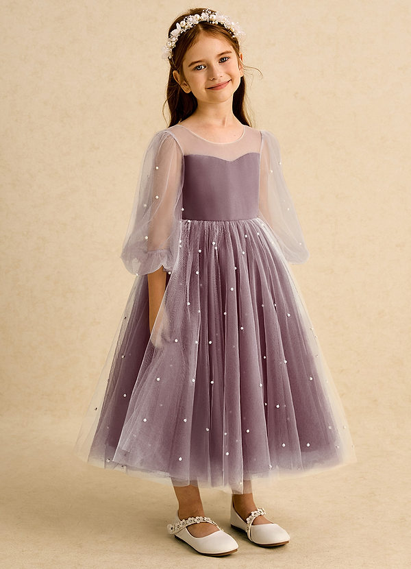 Azazie Trudy Klänningar för brudeflicka Klä Balklänning i Tyll Älskling Halsringning image1