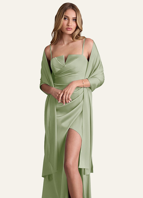 front Azazie Scialle In Raso Elasticizzato In Colore Abbinato