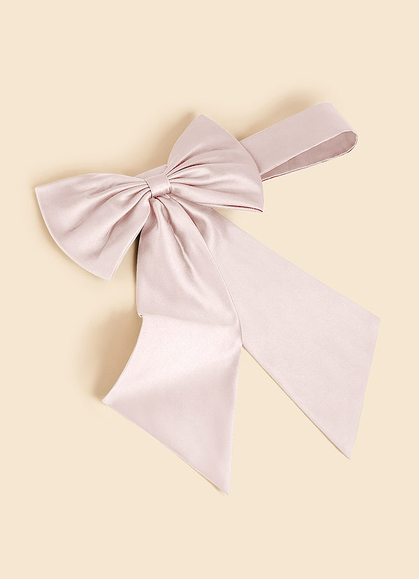front Matching Color Matte Satin Bow Sash