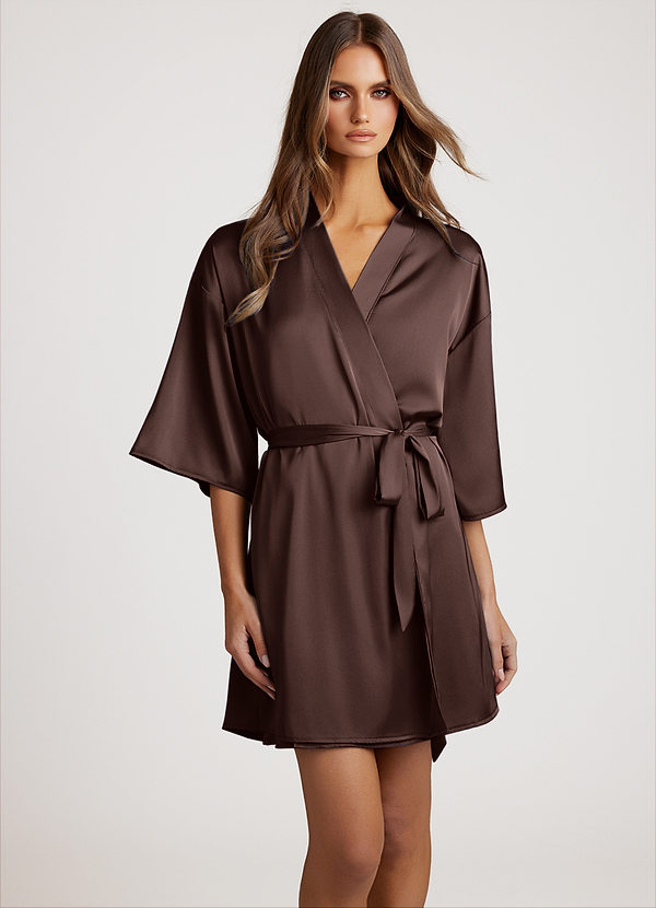 front Ganache Classic Satin Robe