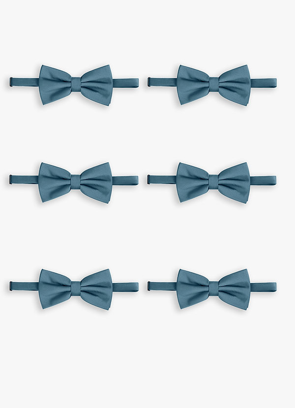 front Adjustable Stretch Satin Bow Tie – 6-Piece Set