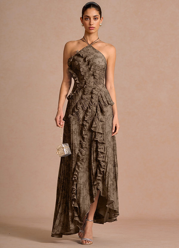 Hatsu Coffee Brown Maxi Dress image1