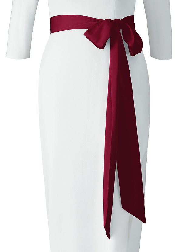 front Azazie Matching Color Stretch Satin Sash