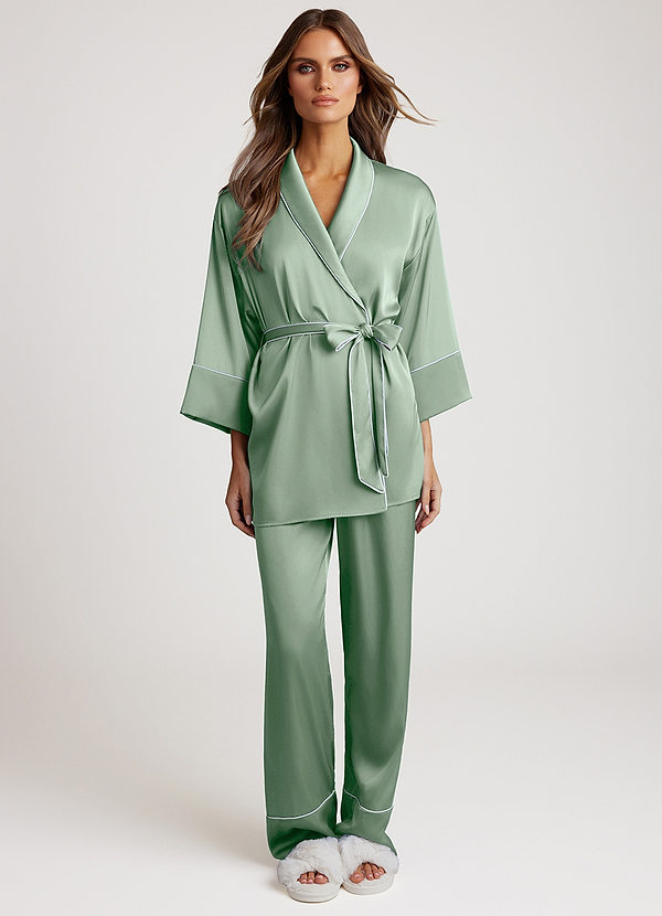 front Agave Pyjamassæt med satinkant