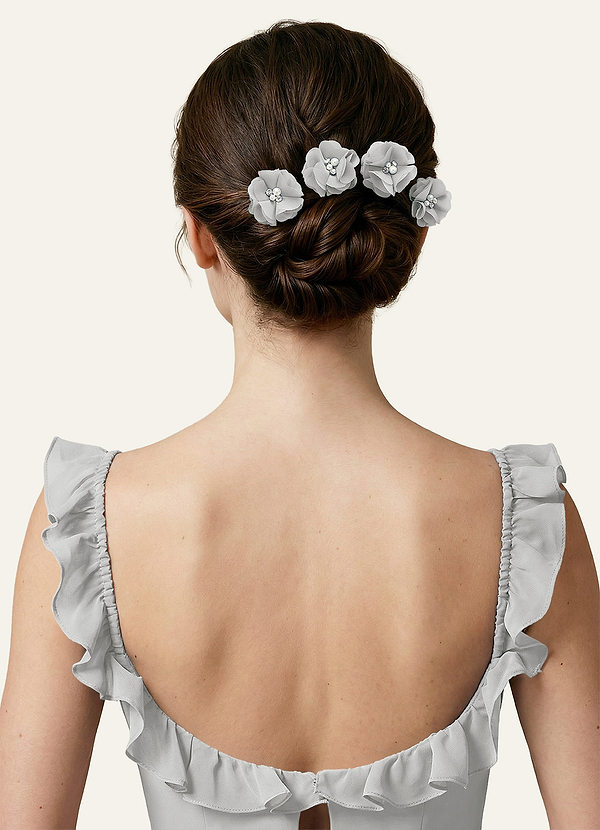 Four-Piece Matching Color Chiffon Hair Clip Set front