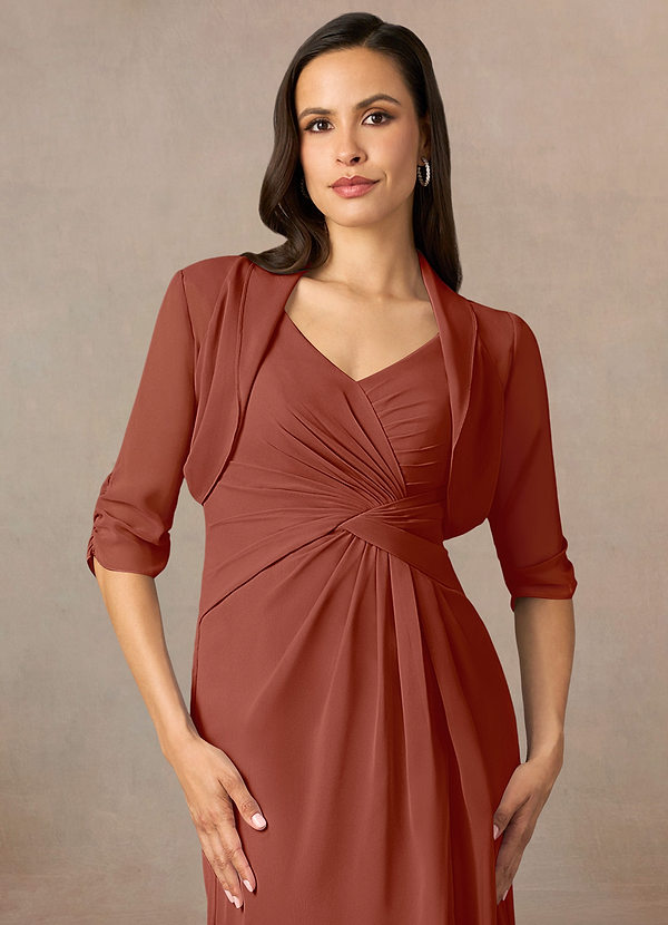 front Azazie Matching Color Hannah Chiffon Wrap