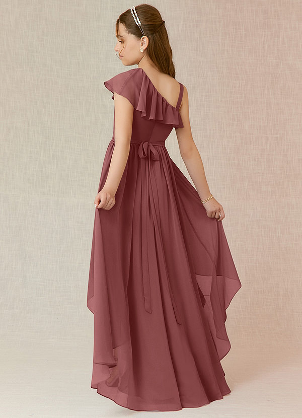 Azazie Mango Junior Amethyst A-Line Ruched Chiffon Dress image1