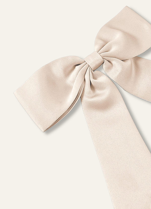 front Pinza para el cabello con lazo de satén a juego