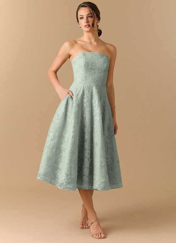 Leontina Mint Bloom Midi Dress image1