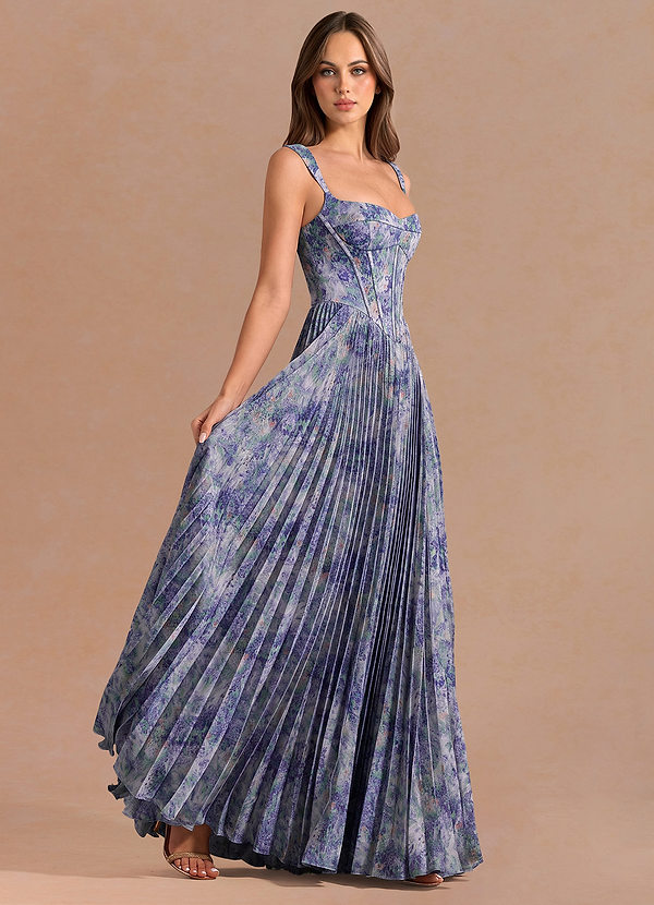 Nephele Lilac Floral Maxi Dress image1