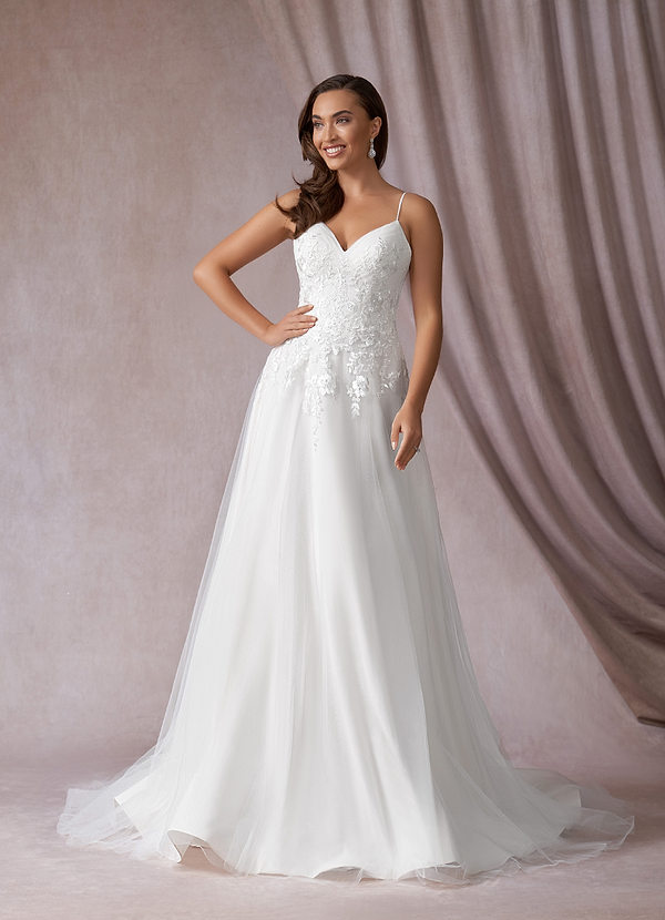 front Azazie Marilyn Wedding Dress