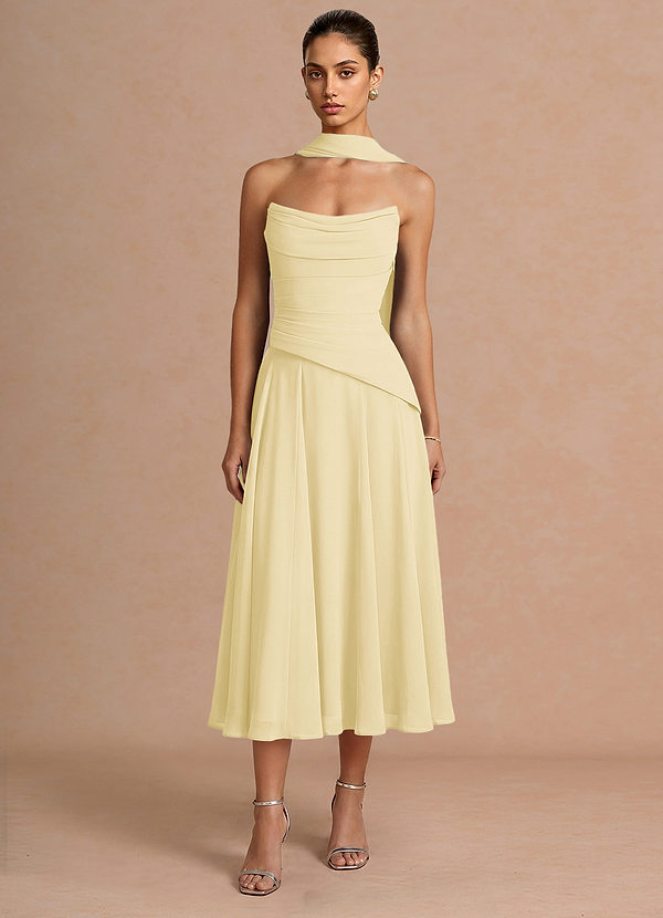 Robe Midi Beurre Jaune Gabriela image1