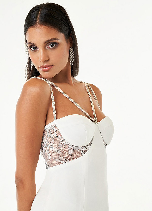 Karia White Lace Cutout Maxi Dress image2