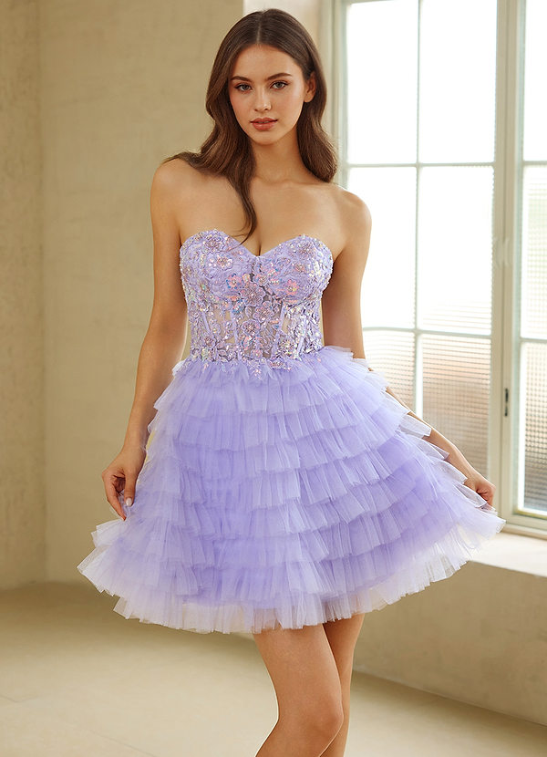 Elarisse Purper Mini-jurk image1