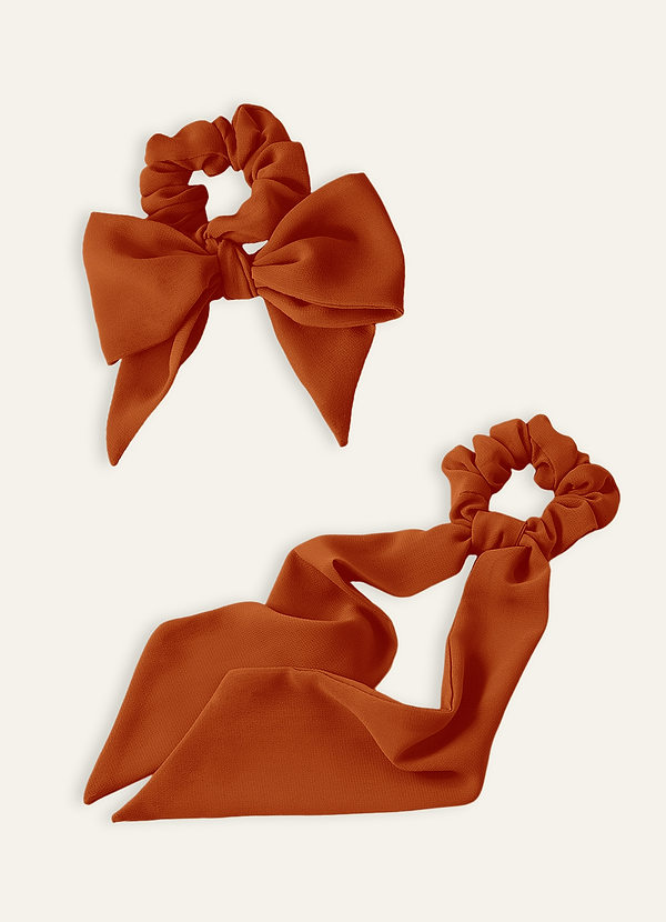 front Juego de 2 coleteros y bufandas multiposición de gasa de colores a juego