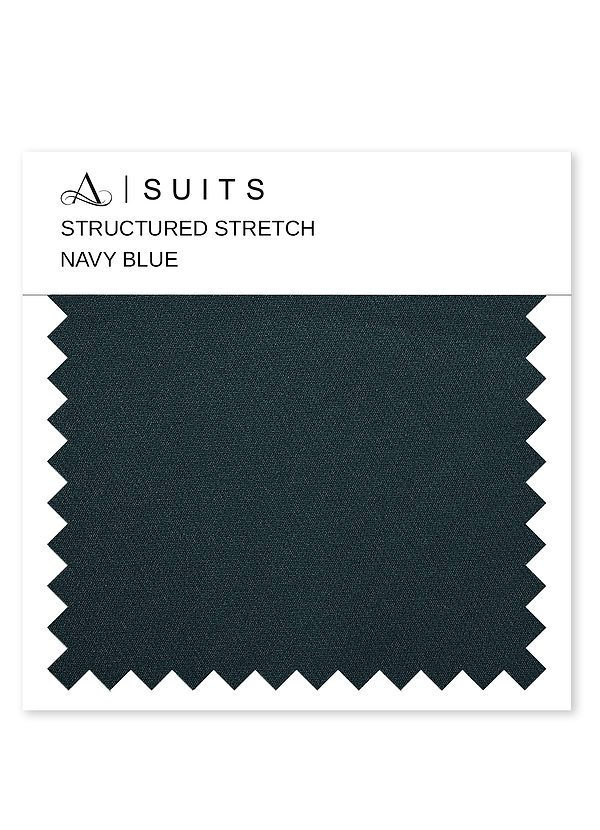 front Azazie Navy Blue Structured Stretch Suits Swatch