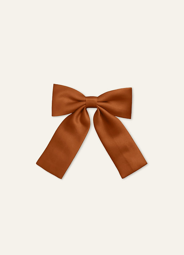 front Girls Satin Bow Hair Clip