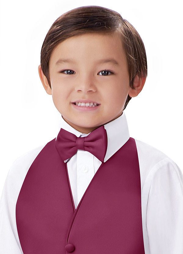 front Collezione Gentlemen Papillon da bambino pre-annodato in raso opaco