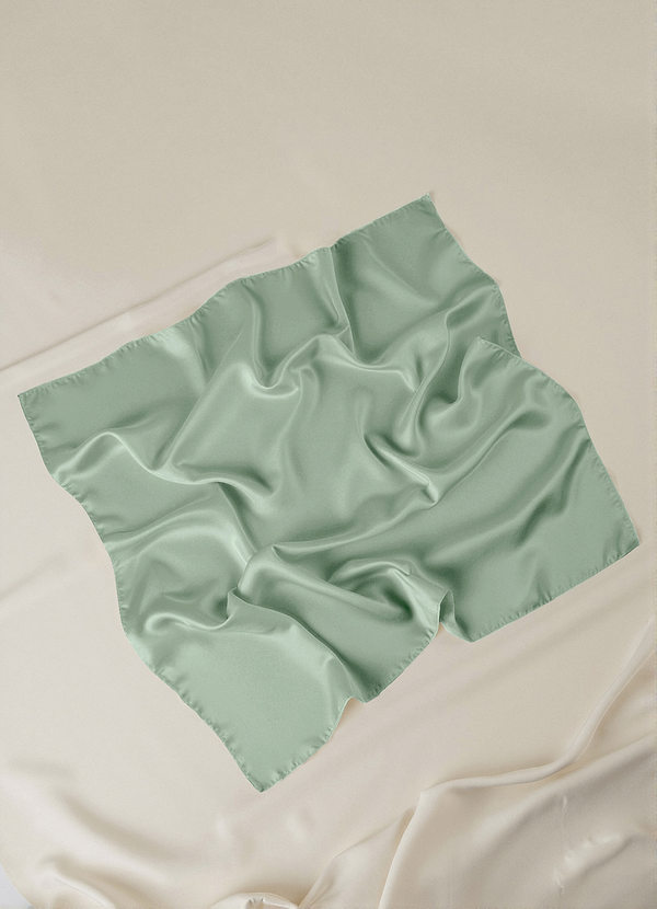 front Matching Color Stretch Satin Scarf