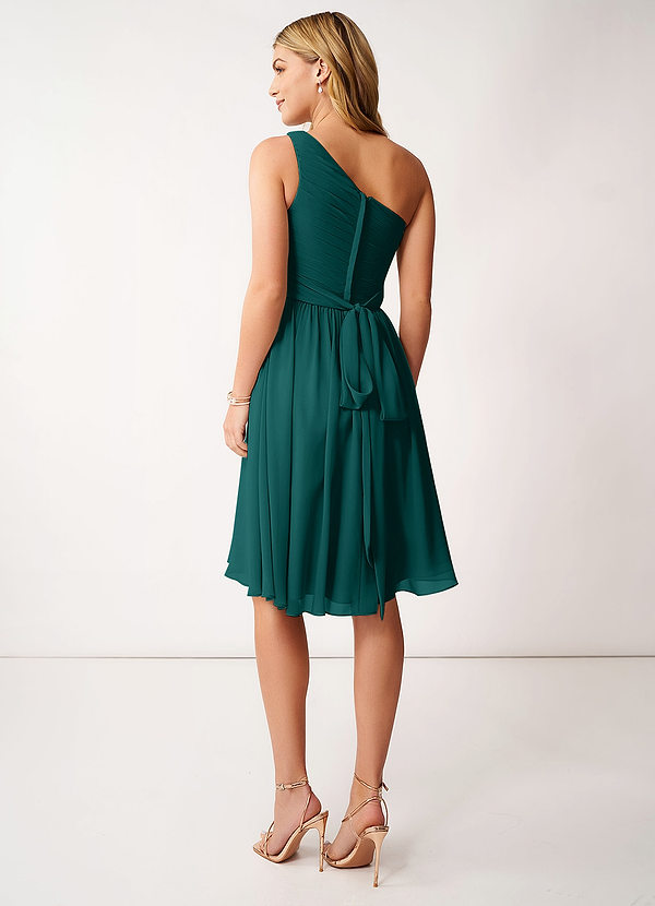 Peacock Knee Length Bridesmaid Dresses Starting at $79 | Azazie