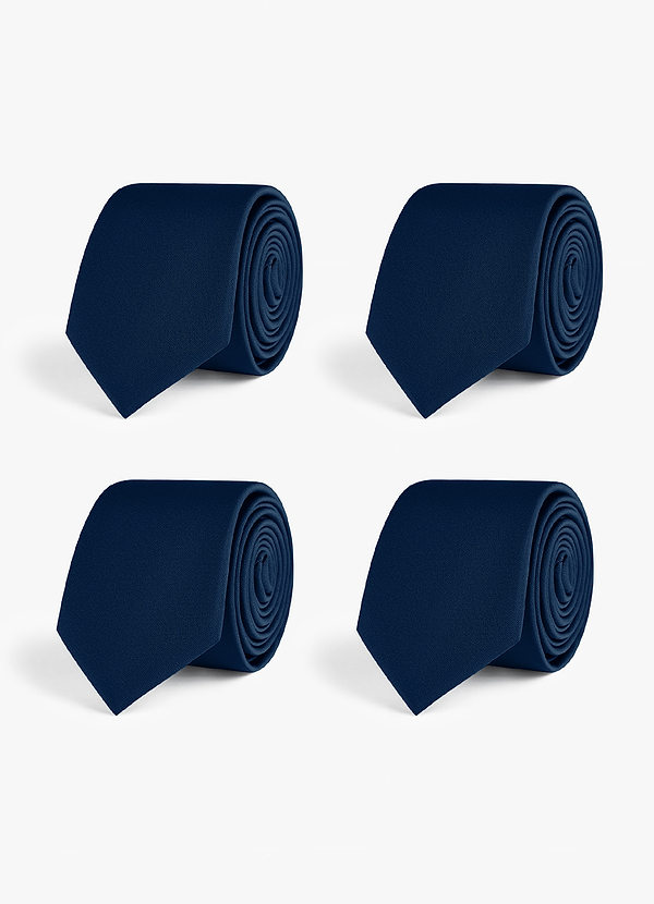 front Stretch Satin Skinny Tie Set – 4 Pieces