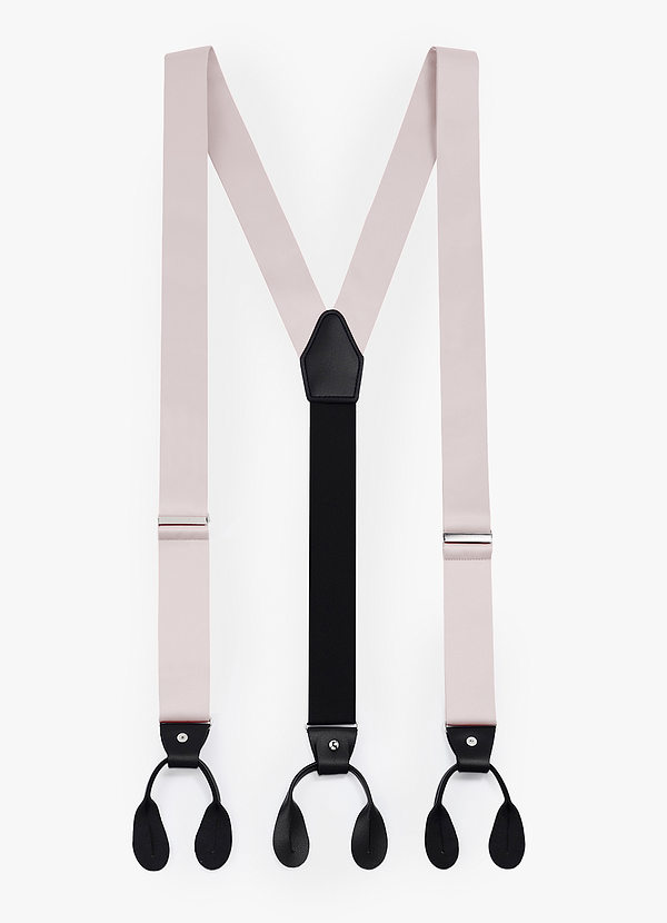 Matte Satin Button-End Tuxedo Suspenders front