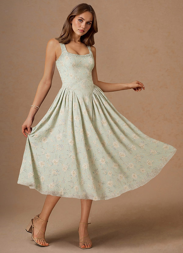 Elira Mint Multi Midi Dress image1