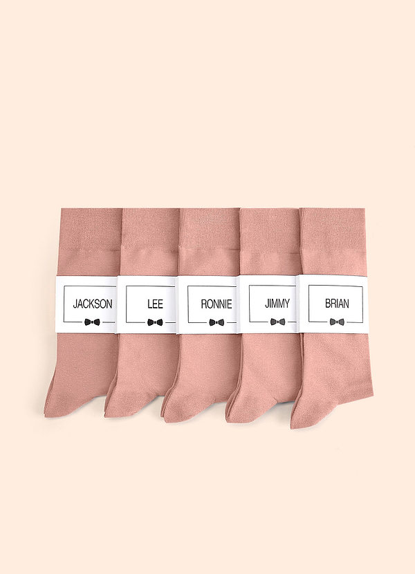 front Matching Color Men's Dress Socks with Personalized Label