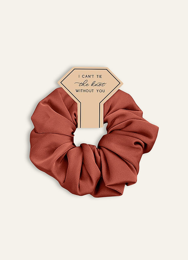 front Conjunto de coleteros elásticos de satén para dama de honor de gran tamaño con colores combinados a juego