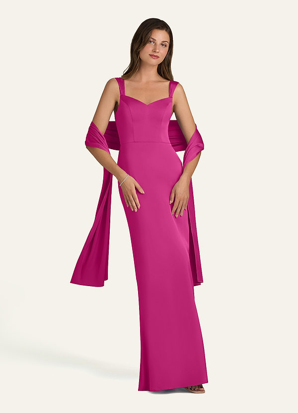 front Azazie Matching Color Stretch Satin Shawl