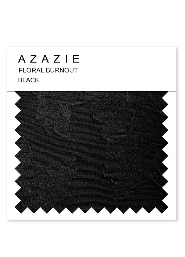 front Azazie Black Floral Burnout Swatch