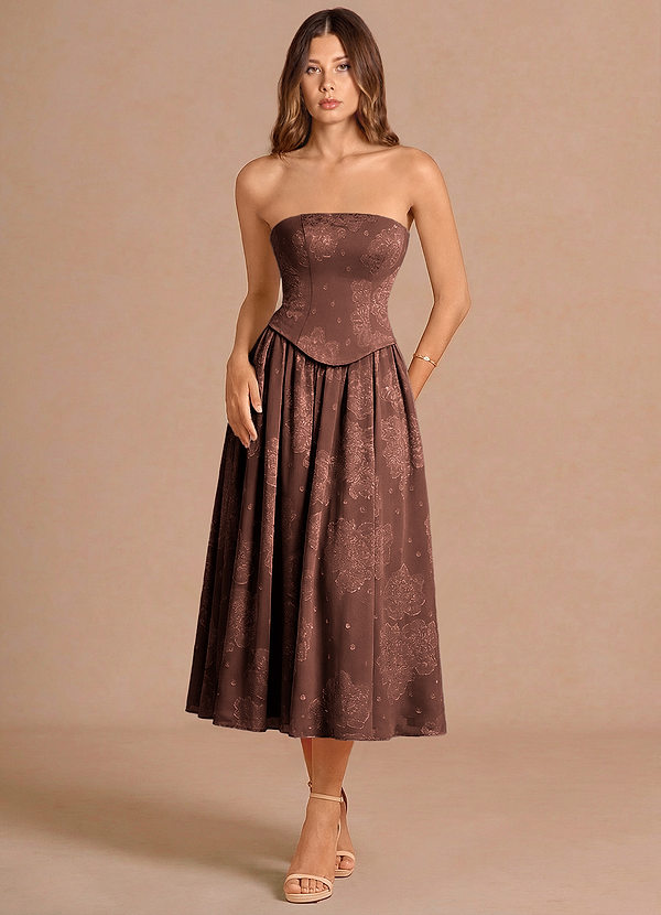 Isaura Mocha Coco Midi Dress image1