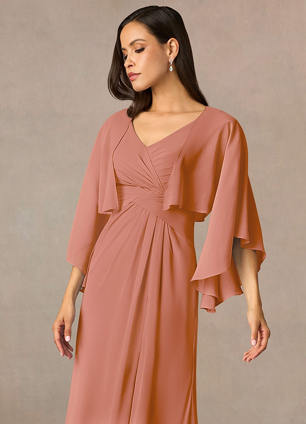 front Azazie Bijpassende Kleur Deborah Chiffon Wrap