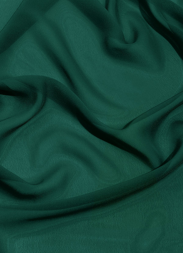 front Azazie Emerald Chiffon Fabric By the Yard