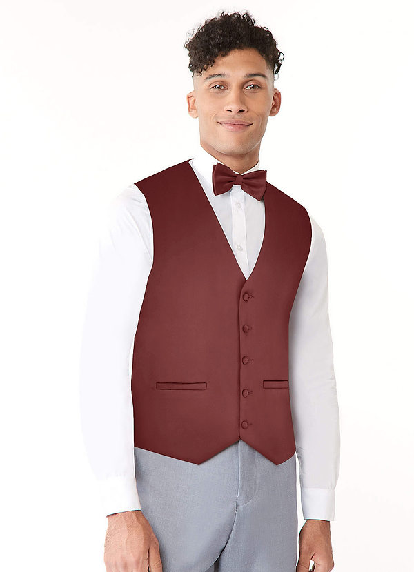 front Stretch Satin Vest