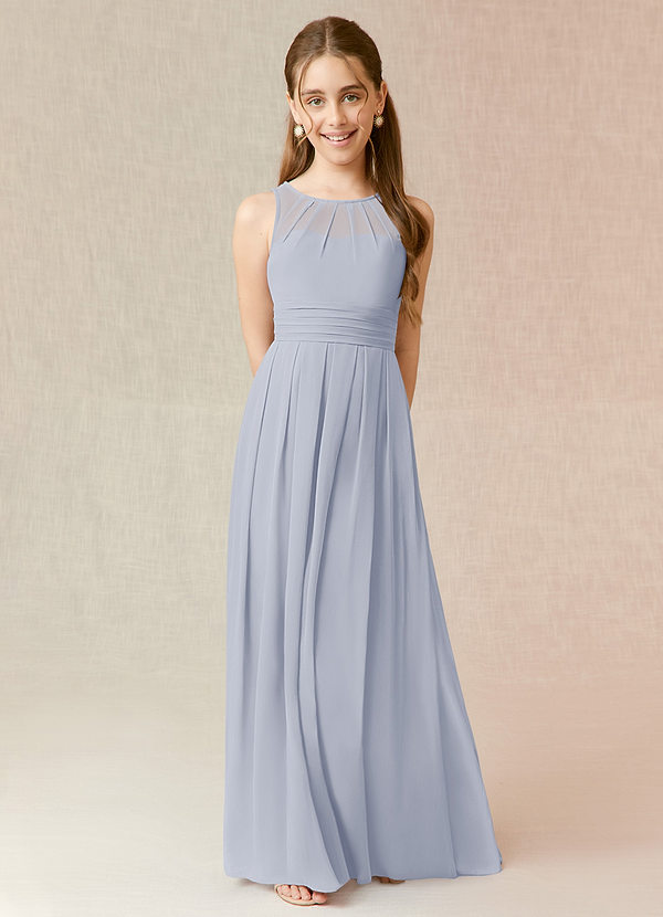 Vestidos De Dama De Honor Junior De Chifón A La Altura De Té Lavanda main image 1