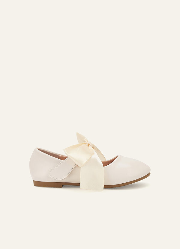 front Satin Bow Mary Jane Girls' Flat Shoes
