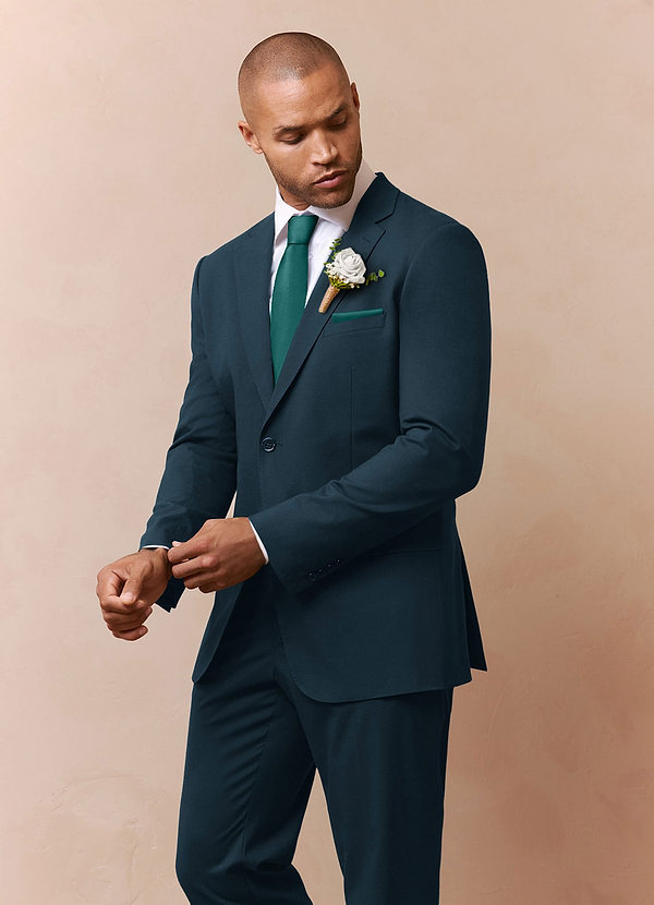 Savile Teal Wool Blend Suit