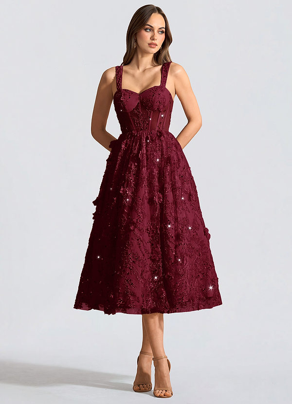 Rilsa Wine Midi Dress image1