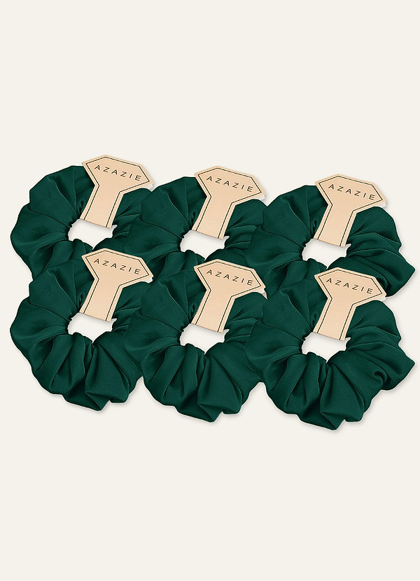 front Matching Color Mixed Color Bridesmaid Stretch Satin Over Size Scrunchie Set