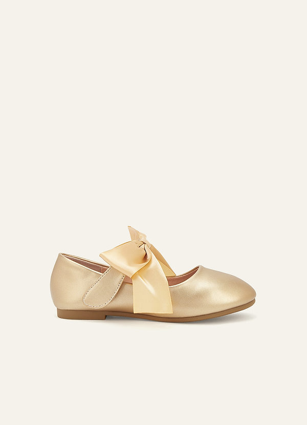 front Satin Bow Mary Jane Girls' Flat Shoes