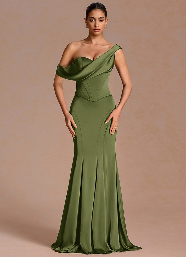 Maxi jurk Vianne Olijf image1