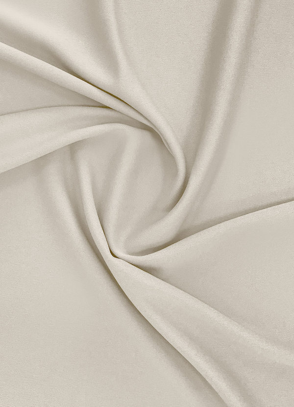 front Azazie Taupe Stretch Lining Fabric By the Yard