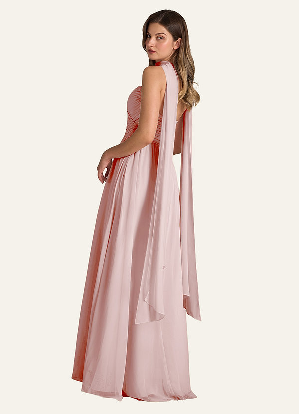 front Azazie Matching Color Chiffon Scarf