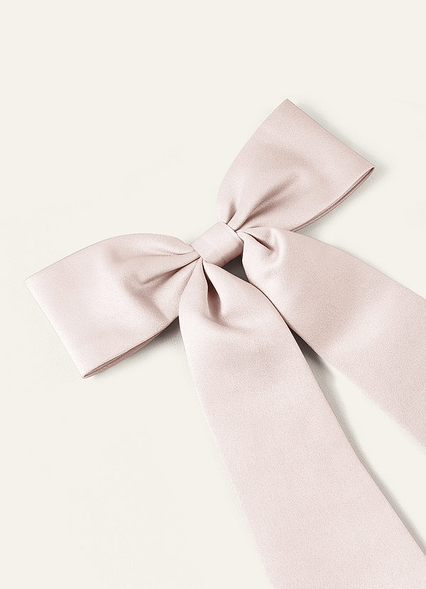 front Matching Color Matte Satin Bow Hair Tie Set