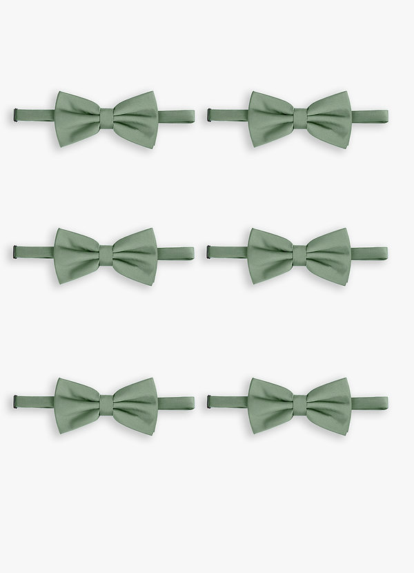 front Adjustable Stretch Satin Bow Tie – 6-Piece Set