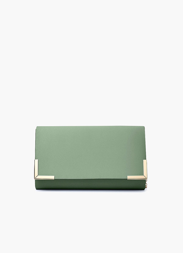 front Pochette a busta in raso opaco coordinato